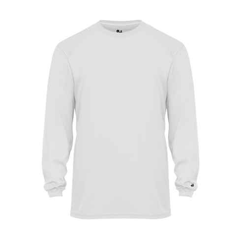 Badger Sport B-Core L/S Tee (410400-002704), Color 'White'